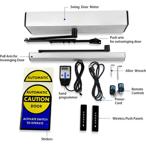 Automatic Swing Door Opener with Wireless Push Button