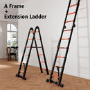 Heavy Duty 16.5 FT Telescoping A-Frame Ladder
