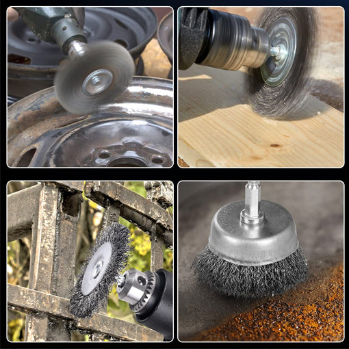 Wire Brush Drill Adapter Set