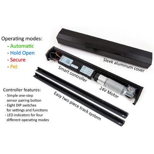 Contactless Automatic Door Opener and Closer for Sliding Glass Doors