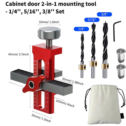 2-in-1 Adjustable Cabinet Door Installation Positioner
