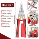 8-in-1 Wire Stripper Cutter with AC Voltage Detector