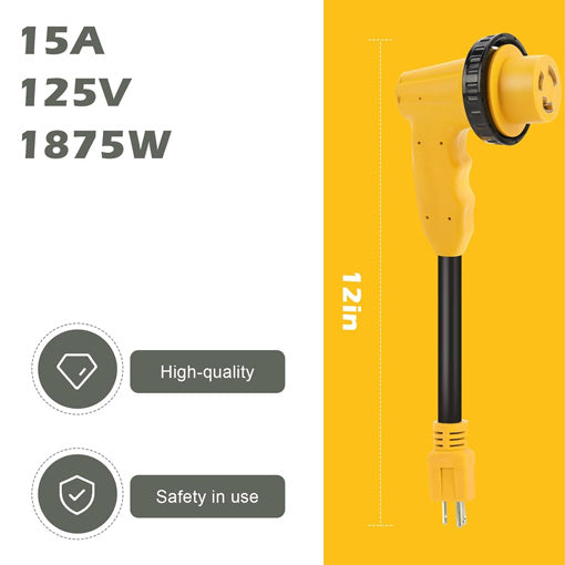 RV 30 Amp to 110 Adapter with Locking Connector