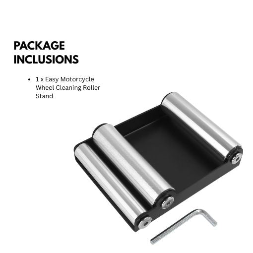 Easy Motorcycle Wheel Cleaning Roller Stand