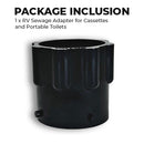 RV Sewage Adapter for Cassettes and Portable Toilets