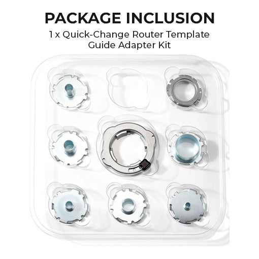 Quick-Change Router Template Guide Adapter Kit