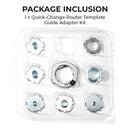 Quick-Change Router Template Guide Adapter Kit