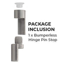 Bumperless Hinge Pin Stop