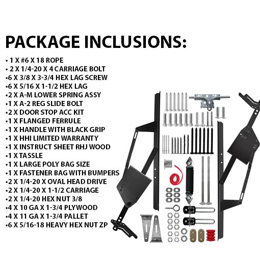 Universal One-Piece Garage Door Hardware Kit