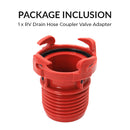 RV Drain Hose Coupler Valve Adapter