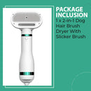 2-in-1 Dog Hair Brush Dryer With Slicker Brush