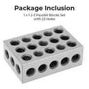 1-2-3 Parallel Blocks Set with 23 Holes