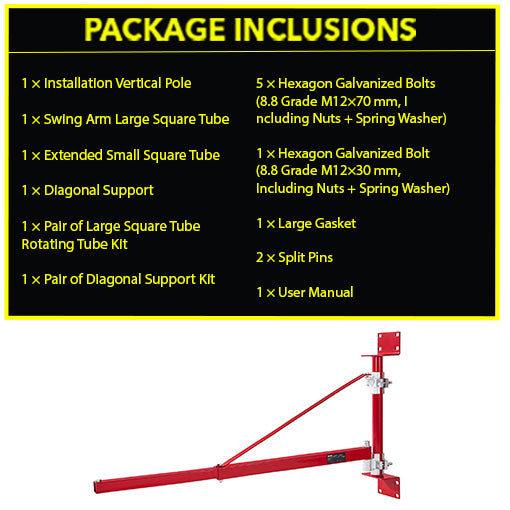 Wall Mount Electric Hoist Support Arm