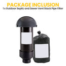 Outdoor Septic and Sewer Vent Stack Pipe Filter