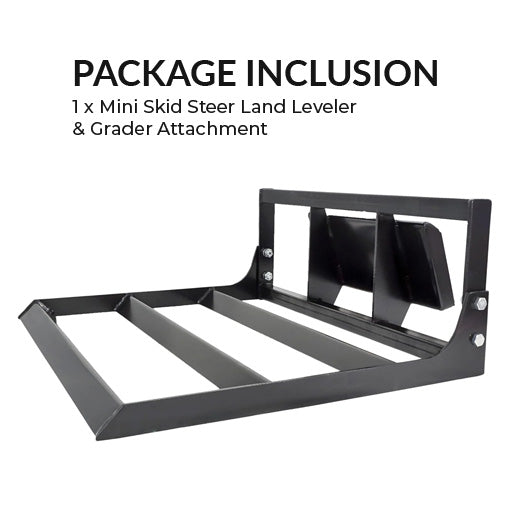 Mini Skid Steer Land Leveler & Grader Attachment