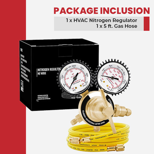 HVAC Nitrogen Regulator with Hose