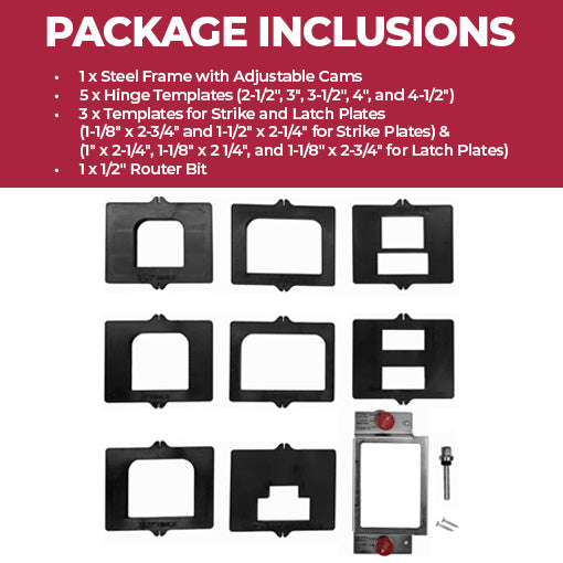 Complete Door Hinge Installation Template Kit