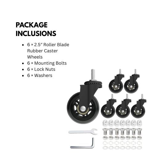 Universal Silent Creeper Caster Wheels Replacement