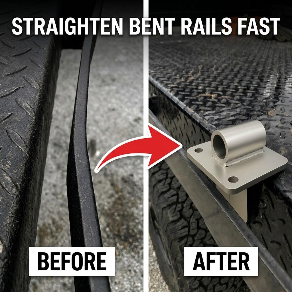 Heavy-Duty Steel Trailer Bent Side Rail Repair Tool