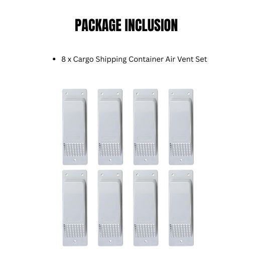 8-Pack Cargo Shipping Container Air Vent Set