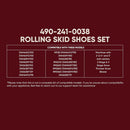 Universal Roller Skid Snow Thrower Shoes