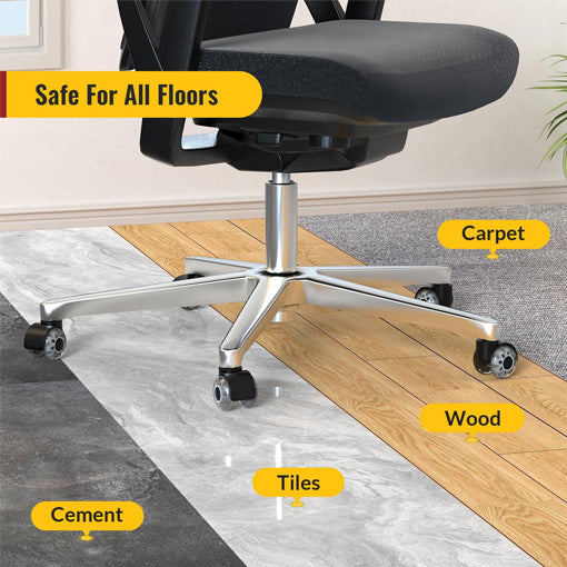 Smooth Quiet Rolling Office Chair Dual Caster Wheels