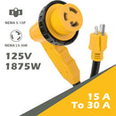 RV 30 Amp to 110 Adapter with Locking Connector