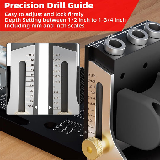 Pocket Hole Jig Kit with Quick Clamp and Dust Collection