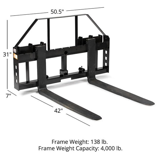 Heavy Duty Pallet Fork Frame Attachment