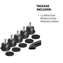 Office Chair Wheels to Fixed Stationary Castors
