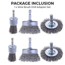 Wire Brush Drill Adapter Set