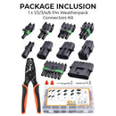 1/2/3/4/6 Pin Weatherpack Connectors Kit