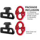 Shipping Container Chain Bridle Hooks with Butterfly Clamps