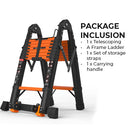 Heavy Duty 16.5 FT Telescoping A-Frame Ladder