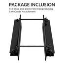 Fence and Deck Post Reciprocating Saw Guide Attachment