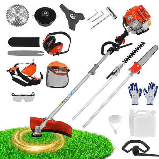 5-in-1 Gas Weed Wacker Garden Tool with Long Reach Extension Pole
