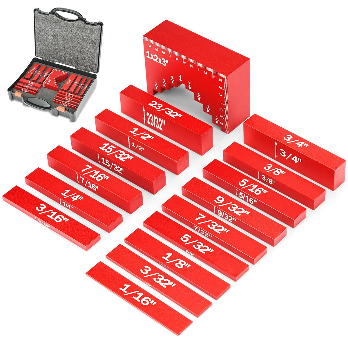 16Pcs Router Saw and Table Saw Setup Blocks Height Gauge
