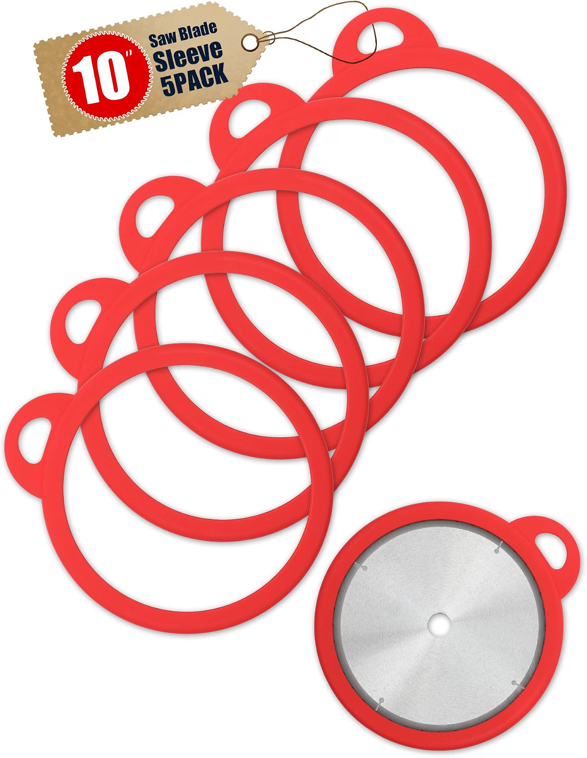 5-Pack 10" Table Saw Blade Silicone Protector