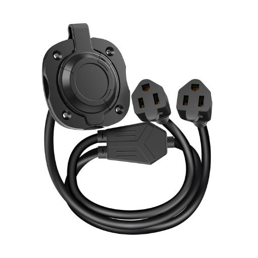 Shipping Container Dual Cord Plug-and-Play Inlet Extension Power Kit