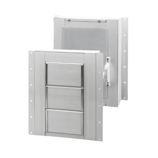 2-Pack Stainless Steel Shipping Container Vent with Adjustable Shutter