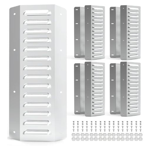 4-Pack 13" Stainless Steel Shipping Container Air Vent Kit