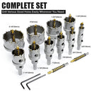 12 PCS Hole Saw Kit