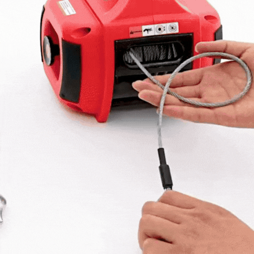 Drill-Powered Portable Winch with Steel Wire Rope