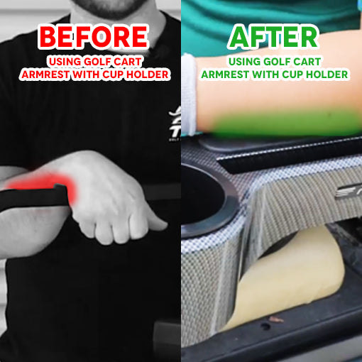 Golf Cart Armrest with Cup Holder