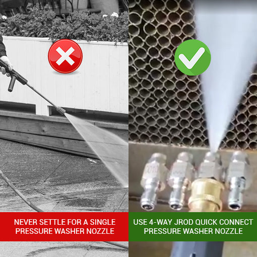 4-way JROD Quick Connect Pressure Washer Nozzle