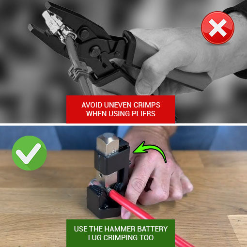 Hammer Battery Lug Crimping Tool