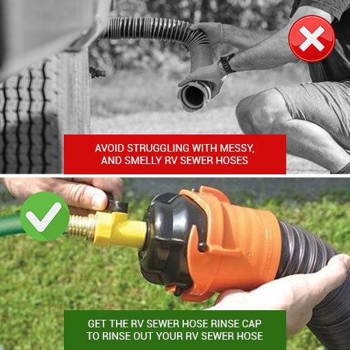 RV Sewer Hose Rinse Cap