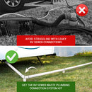 RV Sewer Waste Plumbing Connection System Kit