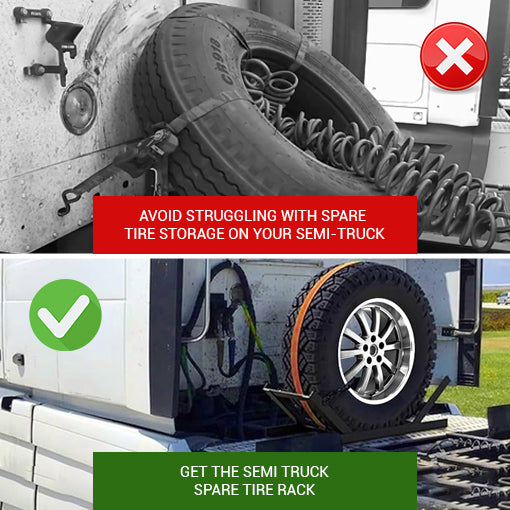 Semi Truck Spare Tire Rack