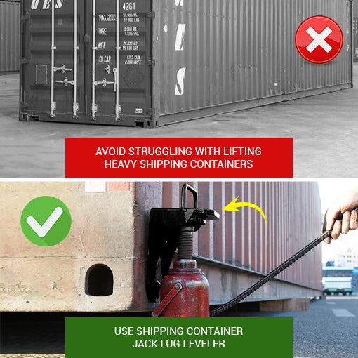 4-Pack Shipping Container Jack Lug Leveler